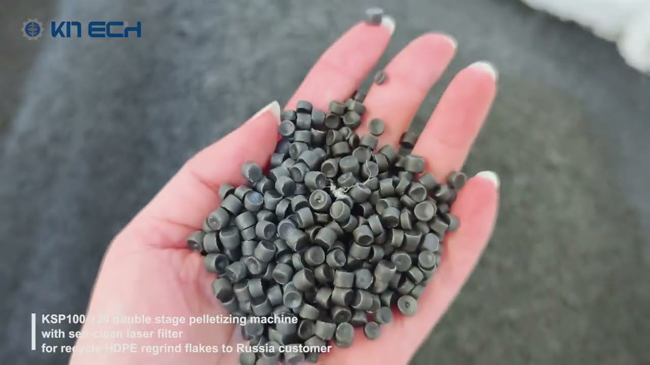 Two-stage rigid flake recycling machine for HDPE Flakes