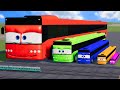 Big Small Long Bus Lightning Mcqueen Vs Train Thomas BeamNG Drive
