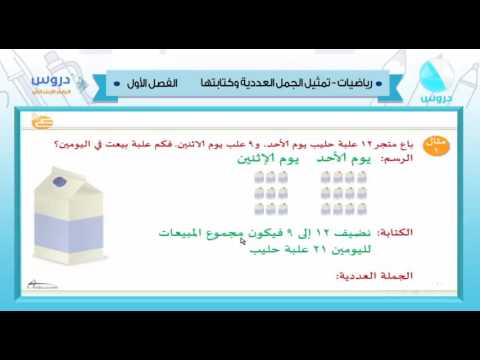 الرابع الابتدائي | الفصل الدراسي الأول 1438 | رياضيات | تمثيل الجمل العددية وكتابتها