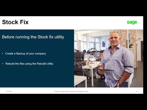 Sage 50cloud Pastel (ZA) - How do I run a stock fix?