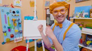 How To Draw An Umbrella | Draw with Blippi! | Kids Art Videos | Drawing Tutorial