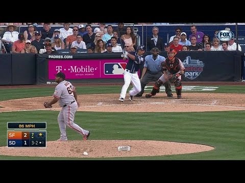 SF@SD: Goebbert ties the game at 2 with an RBI triple