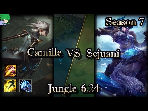 Camille vs Sejuani Jungle Season 7 Patch 6.24 Gameplay #1