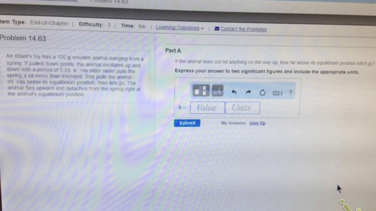 Problem 14.63 (Lesson 18 Mastering Physics Solution)