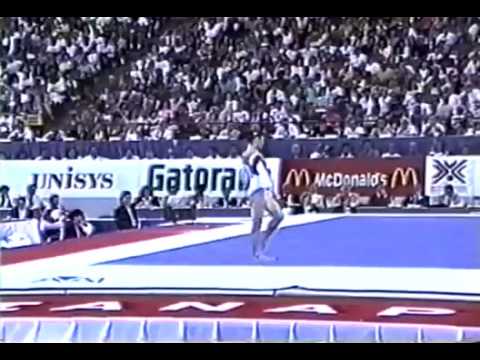 3rd Team ROM Christina Bontas FX   1991 World Gymnastics Championships 9 962