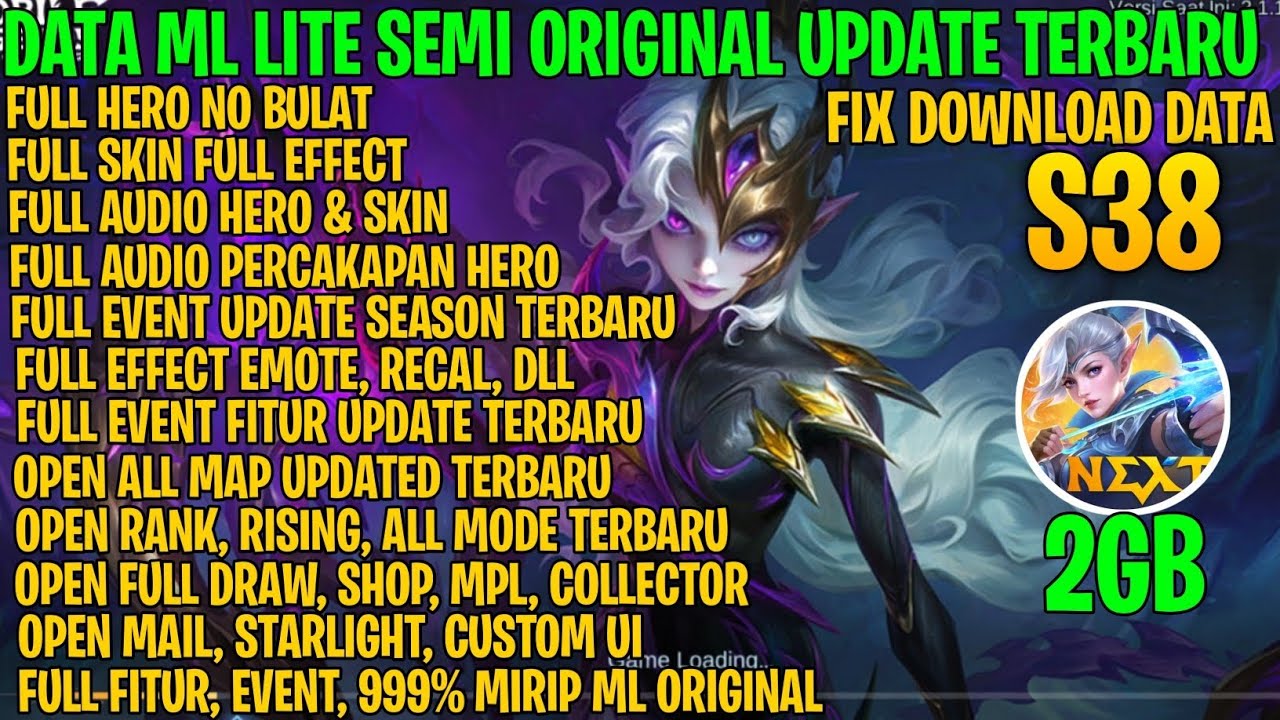 Data ML Lite 2GB Semi Original Update Season 38 Terbaru