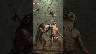 Giant cicadas swarm Stone Age tribe with deafening attack 🦗 #StoneAge #CicadaSwarm #TribalSurvival