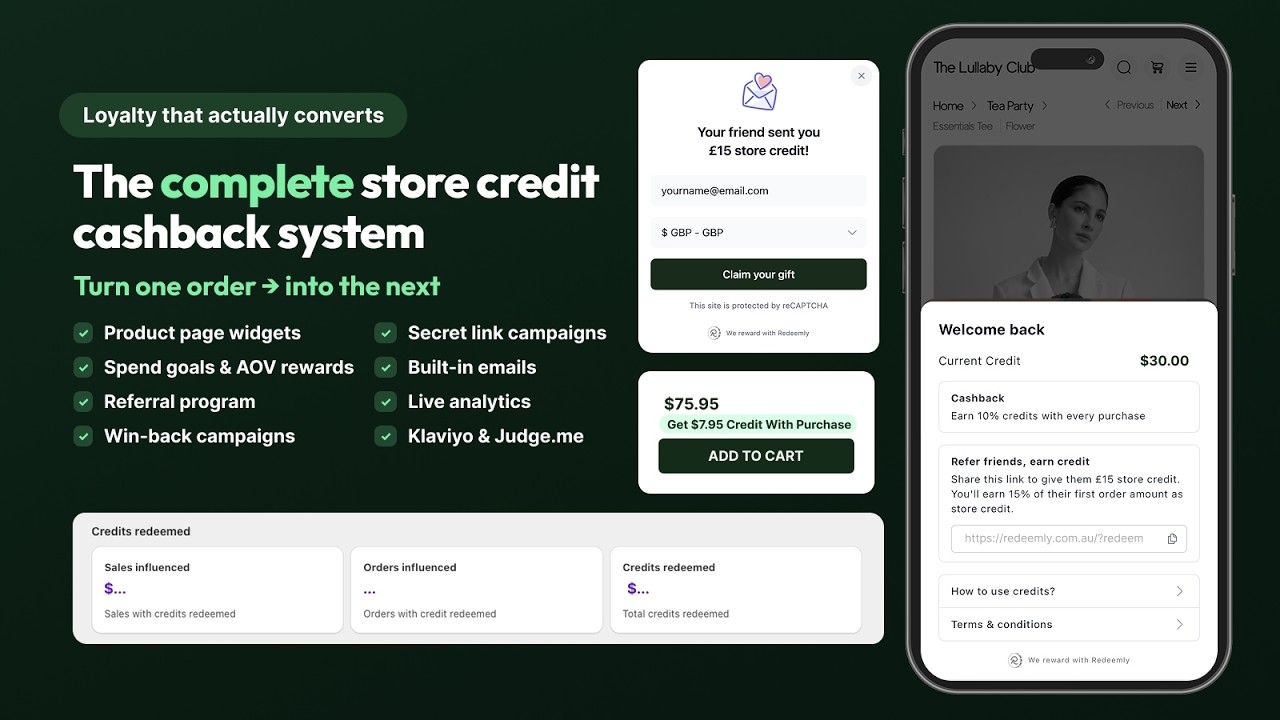 Redeemly Store Credit Rewards Demo