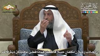 2330 - إن تجاذب رجلان مكلفان حبلاً فانقطع فماتا فعلى عاقلةكلٍّ ديّة الآخر - عثمان الخميس