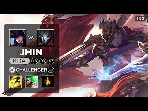 Jhin vs Caitlyn ADC - KR Challenger - Patch 13.3 Season 13