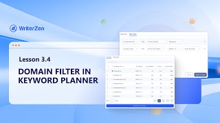 3.5 Domain Filter in Keyword Planner - WriterZen User Guide