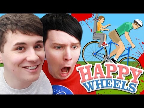 Dan and Phil play HAPPY WHEELS!!