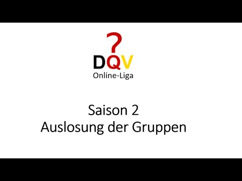 DQV Online-Liga, Saison 2: Auslosung der Gruppen