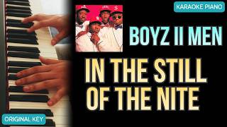 In the Still of the Nite (I'll Remember) | Boyz II Men | Acoustic Piano Karaoke (Key of E major)