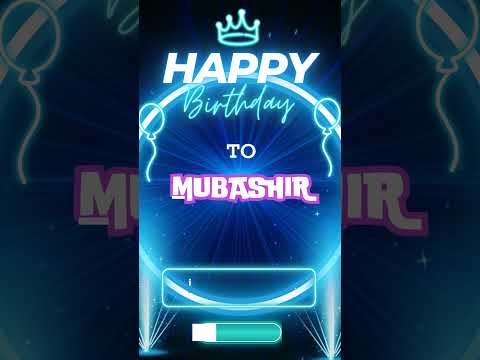Happy Birthday Mubashir Urdu Song - Happy Wali Birthday | Mubashir Birthday Urdu #Shorts