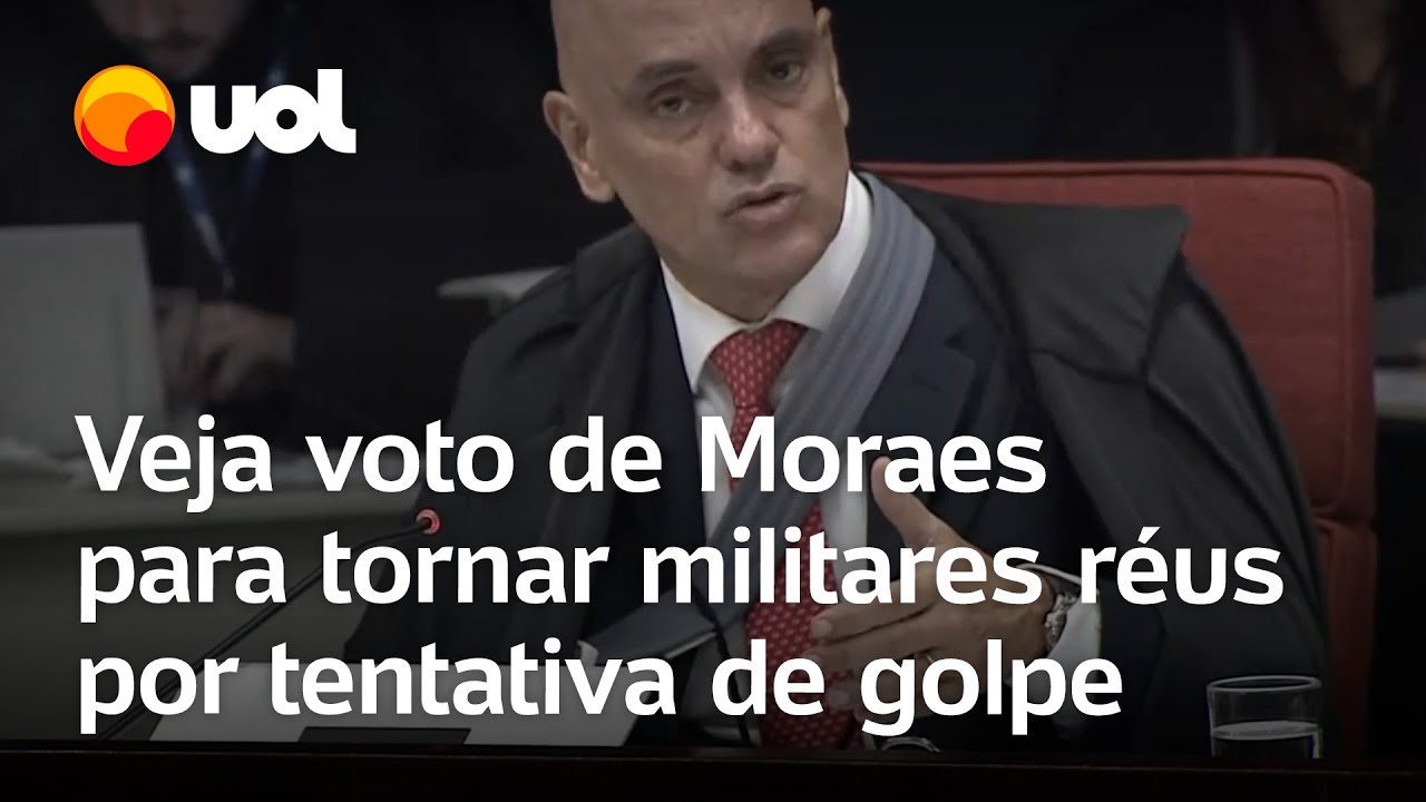 STF julga militares envolvidos em tentativa de golpe: Vídeo mostra voto de Moraes na integra