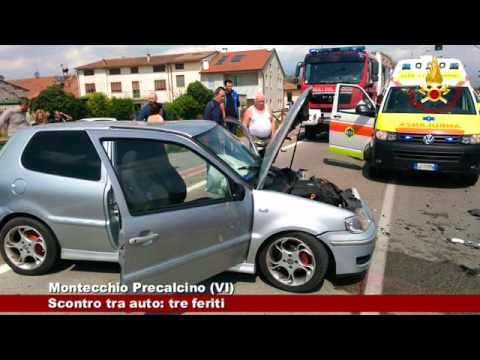 Montecchio Precalcino (VI). Scontro tra auto: tre feriti 13.04.2016
