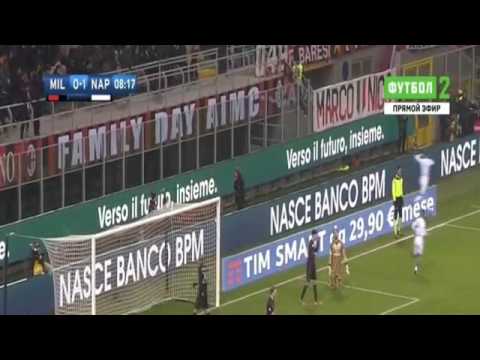 Jose Callejon Goal   AC Milan vs Napoli 1-2 Serie A