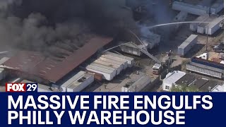 Large warehouse fire that caused air quality concerns in Wissinoming placed under control