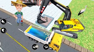 Snow Excavator Simulator New Beku Gari Game #gv80 | Android gameplay videos