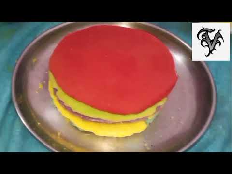 How to make Rainbow Cake😋😋
