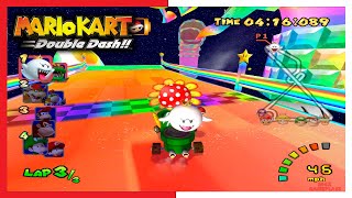 Mario Kart Double Dash HD - Rainbow Road Special Cup 50cc (King Boo and Petey Piranha)