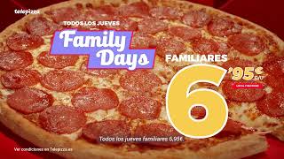 Telepizza 🍕#FamilyDays en TELEPI🍕 | Todos los jueves vas a triunfar 🤯 anuncio