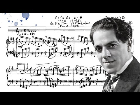 Villa-Lobos - Estudo No.6 (transcr. José Vieira Brandão) (André Pédico, piano) 1ª gravação mundial