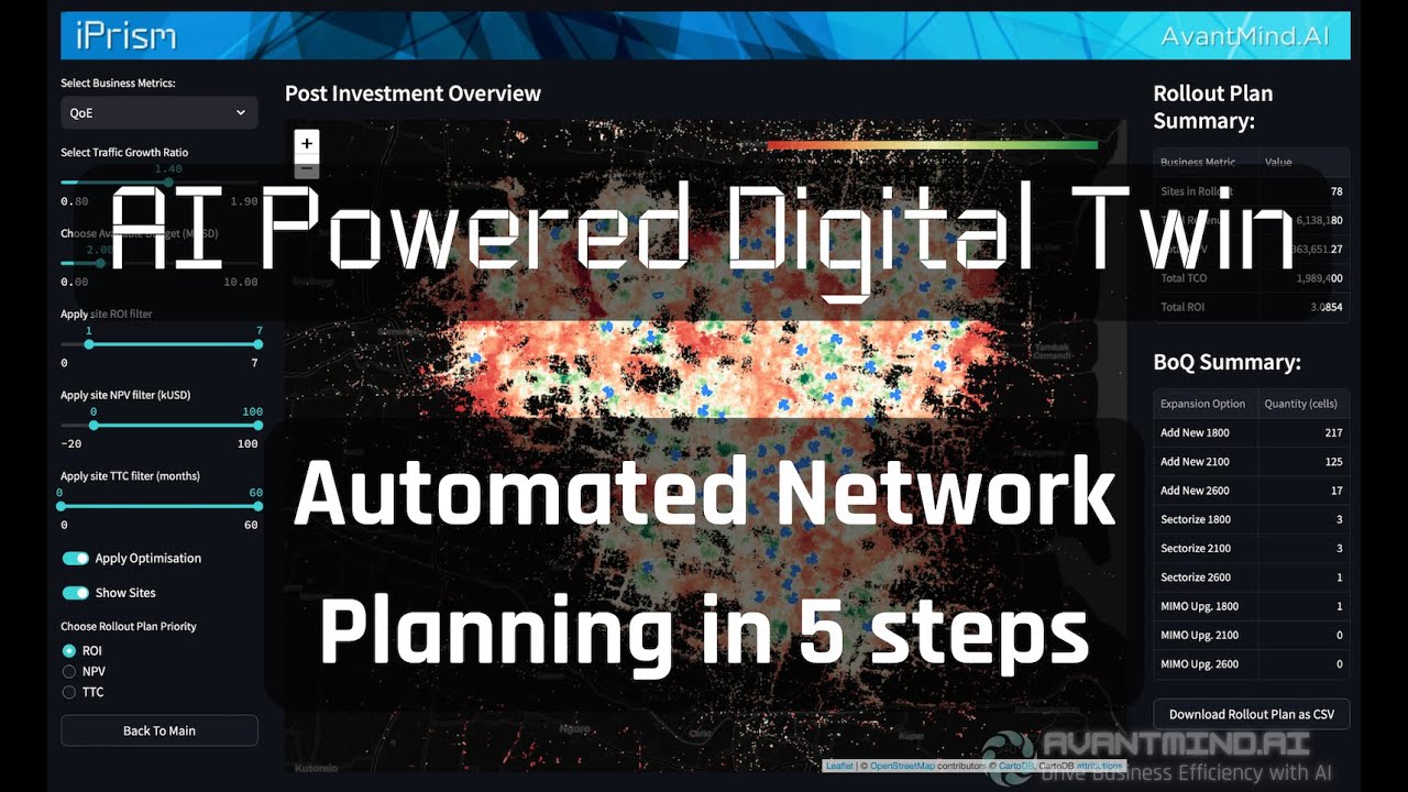 AI Powered Digital Twin Demo: Automated Network Planning in 5 steps