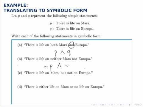 Logic Example: Translating to Symbolic Form