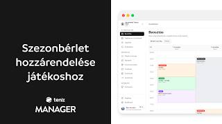 Szezonbérlet hozzárendelése játékoshoz