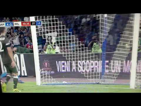 ROMAGNOLI PARA CON LE MANI !!! NAPOLI VS MILAN 4-2 | SERIE A 2016/2017