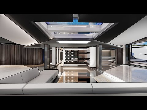 Espectacular diseño arquitectónico futurista sotano casa de lujo Saenz