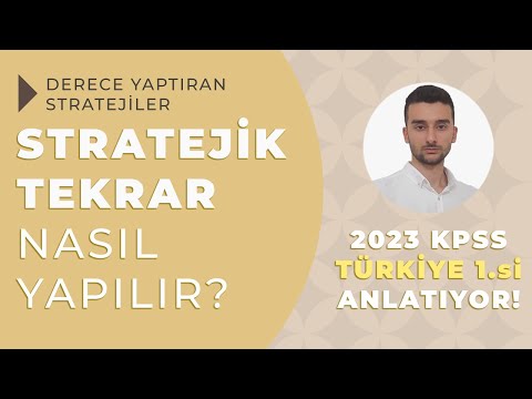 Tekrar Nasıl Yapılır? KPSS'de Derecenin Anahtarı: Stratejik Tekrar!