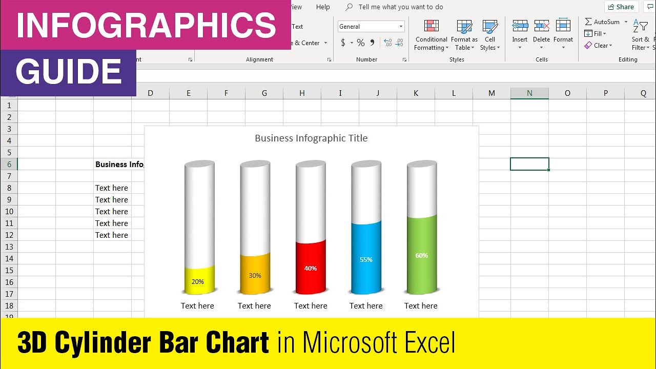 Cylinder Bar Chart | 3D Data Visualization in Microsoft Excel | 3D Bar Chart