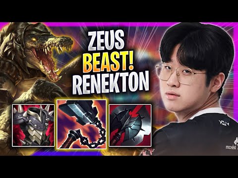 ZEUS IS A BEAST WITH RENEKTON! - T1 Zeus Plays Renekton TOP vs Jayce! | Season 2023