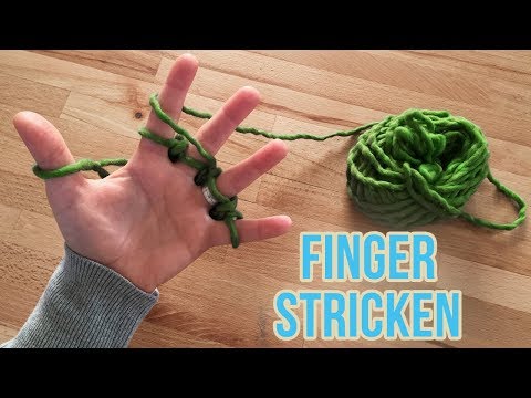 Finger knitting | Knitting by hand | Instructions