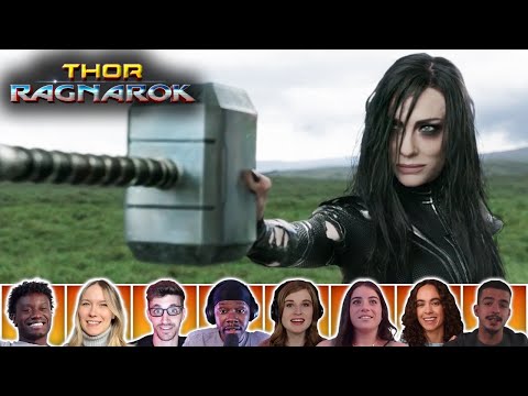 Reactors Reacting to HELA DESTROYING MJOLNIR | Thor: Ragnarok (2017)