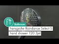 Купить Hansgrohe 26014000 Raindance Select S 26014 Ручной душ 120 3jet для душа с кнопкой и режимом танцующий дождь, хром в Киеве vannaja.kiev.ua
