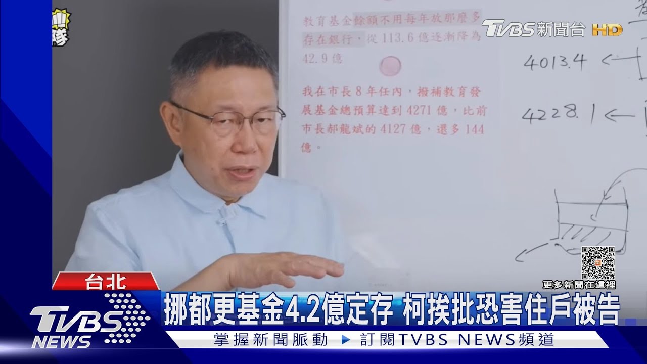 挪都更基金4.2億定存 柯挨批恐害住戶被告
