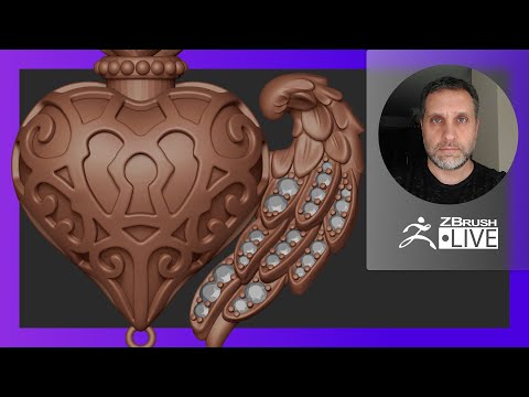 Sculpting Organic Jewelry Designs with ZBrush: Sacred Heart Pendant - Nacho Riesco Gostanza