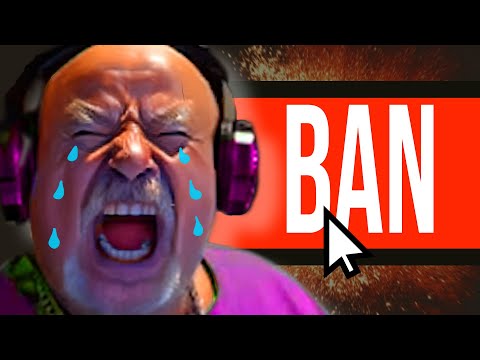 Trolling CRYBABY Grandpa Streamer until i'm banned...