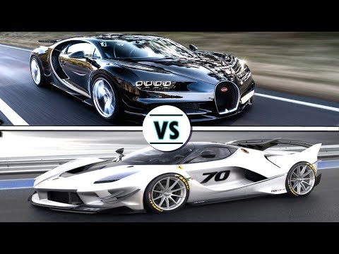 Bugatti Chiron vs  Ferrari Fxx K | Comparison 2018