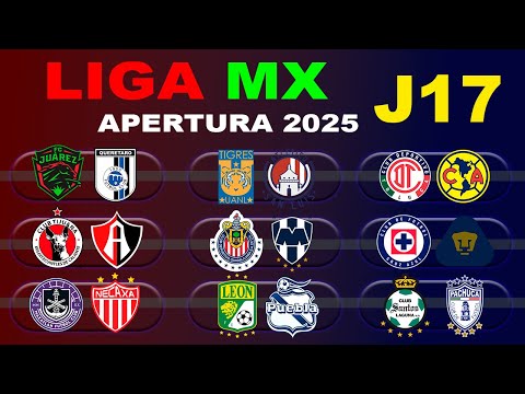 DATES, TIMES AND CHANNELS FOR MATCHDAY 17 OF THE LIGA MX APERTURA 2025