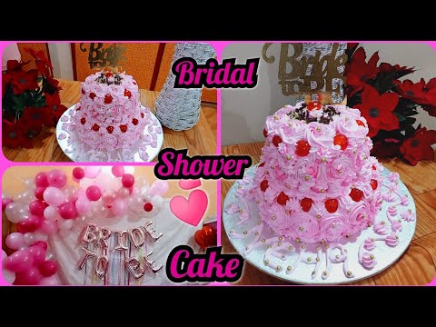 How To Make 2 Tier Cake | Bridal Shower Cake By Areeba Food & Vlogs