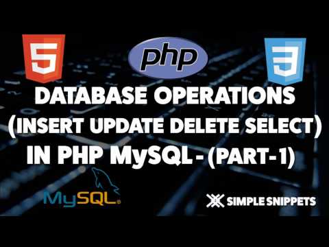 Designing Webpage Database in phpmyadmin Database operations in PHP MySQL