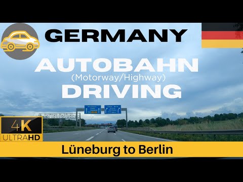Driving in Germany : Autobahn (Motorway), Lüneburg to Berlin