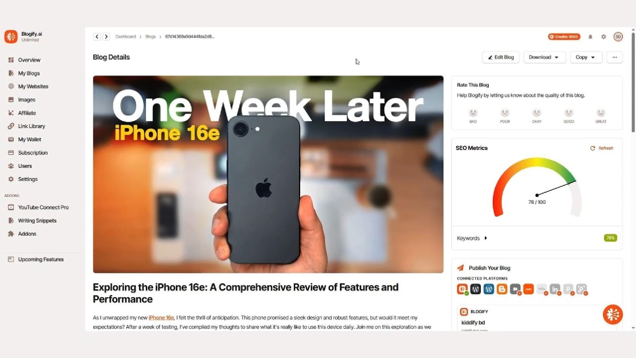Blogify AI Features Tour | Best AI for Blog Writing & Monetization in 2025!