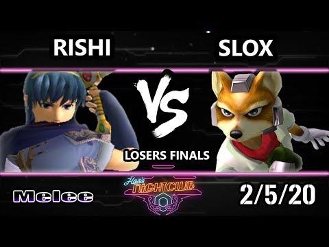 Hax’s Nightclub S1E6 - Rishi (Marth) Vs. Slox (Fox) SSBM Losers Finals