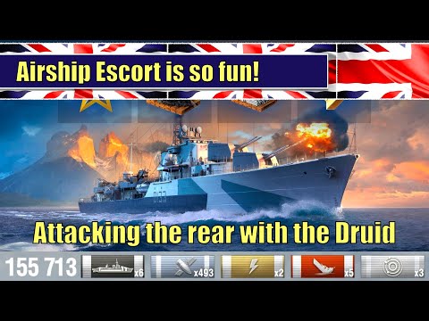 Druid is powerful in Airship Escort, Kraken! | How to play and tactics chat | World of Warships